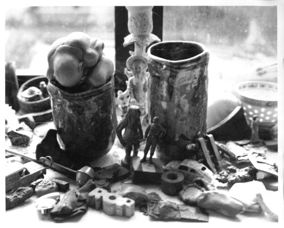 Gus Blaisdell's studio shelf