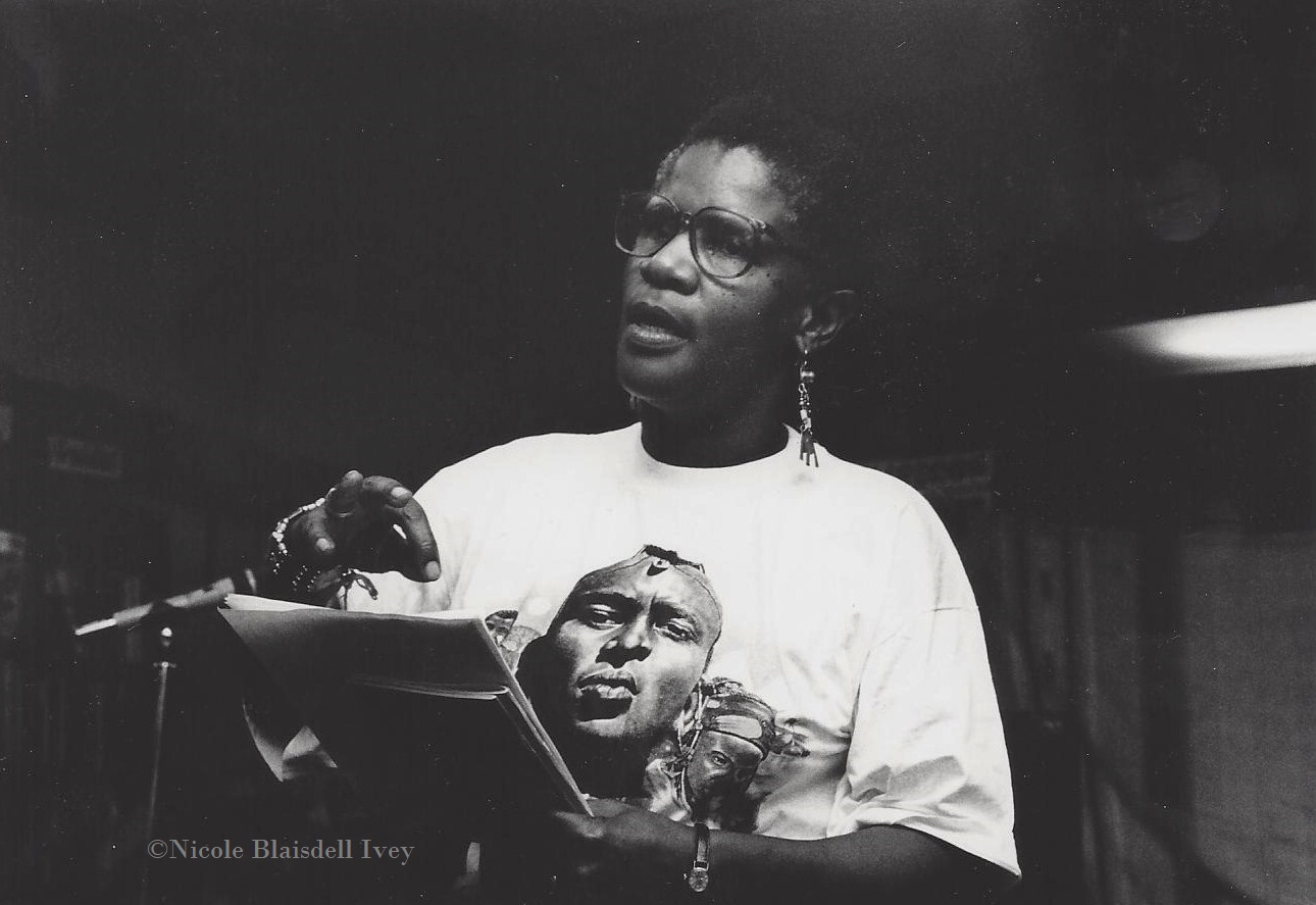 Maisha Baton at Living Batch Bookstore photo by Nicole Blaisdell (Ivey)